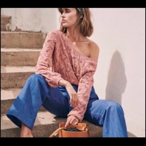 Sézane Yvette Jumper in Blush size Medium